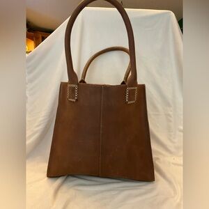 Brown Leather Tote Bag